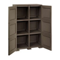 3 Tier Cabinet with Wicker Style Doors