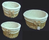 3 pcs Cane Set Of Round Baskets