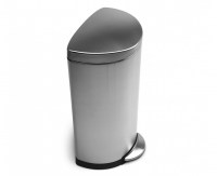 Pedal Bin 30Ltr Semi Round Stainless Steel CW1825