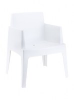 058 Box Arm Chair White
