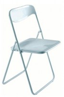96417 Folding Chair Steel Frame White