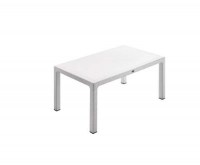 Classi 90 x 150cm Table Rattan White