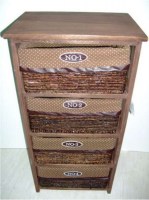 Drawer Cane Brown Cabinet